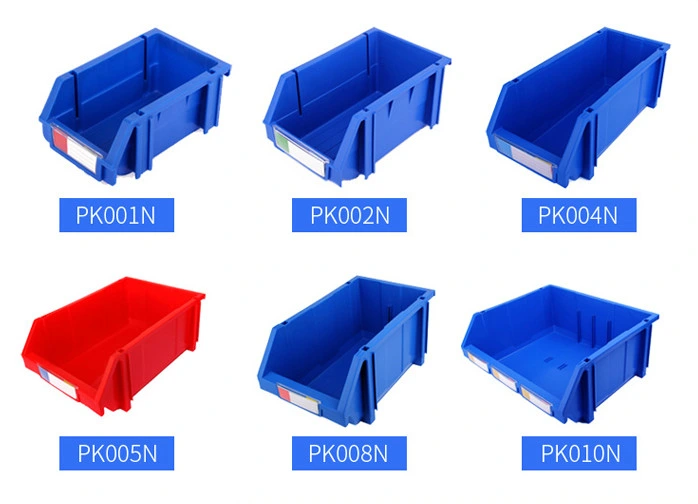 Large Size Heavy Duty ISO Industrial Warehouse and Garage Stacking Storage Box Plastic Bin for Sparege Parts Screws Organize