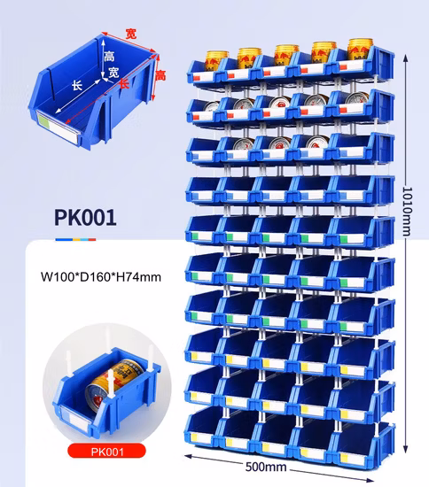 Parts Storage Organizer Industrial Plastic Stackable Hanging Storage Bins