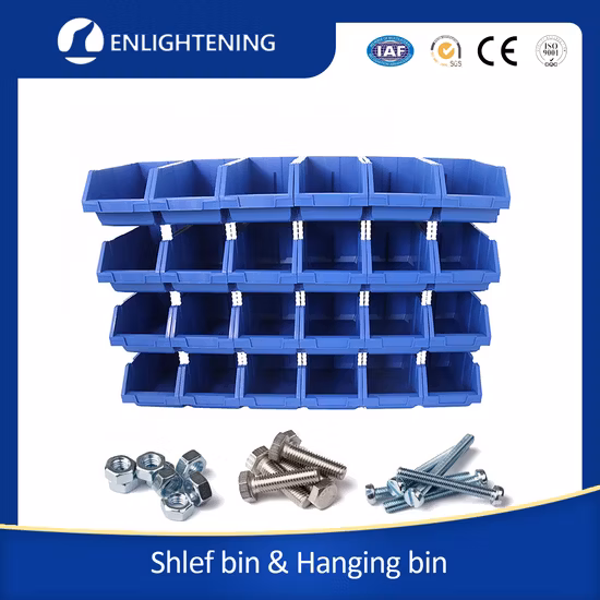 Heavy Duty Large Size Warehouse and Garage Spare Parts Industrial Stackable Plastic Storage Pick Bins for Tools