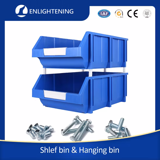 Heavy Duty Large Size Warehouse and Garage Spare Parts Industrial Stackable Plastic Storage Pick Bins for Tools