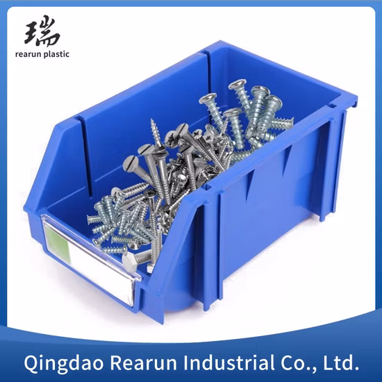 Large Size Heavy Duty ISO Industrial Warehouse and Garage Stacking Storage Box Plastic Bin for Sparege Parts Screws Organize