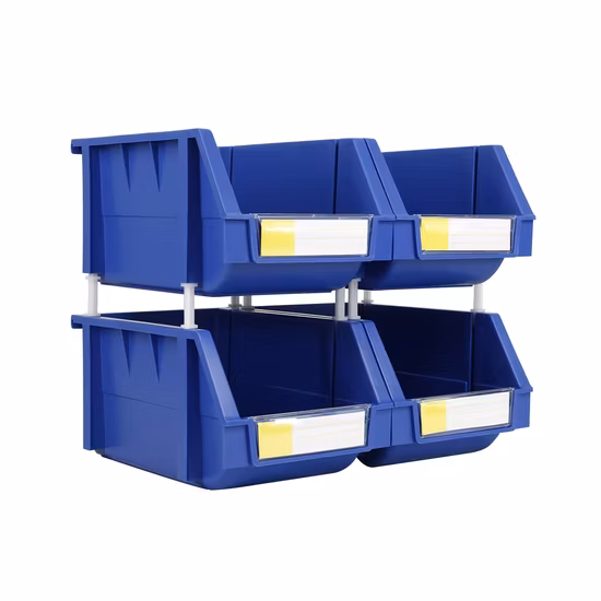 Cheap Price Quick-Pick Plastic Stackable Storage Bins for Warehouse Tool Parts Storage